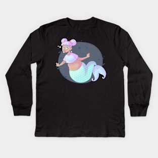 Chubby Mermaid Kids Long Sleeve T-Shirt